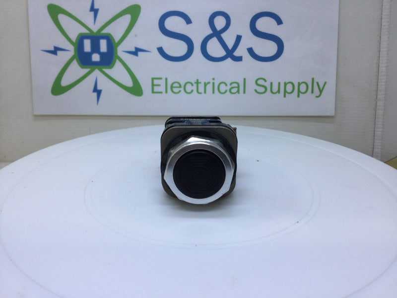 Allen Bradley 800T-XS Pilot Device Contact Block w/ 800T-A2 Push Button Black Flush Button Unit