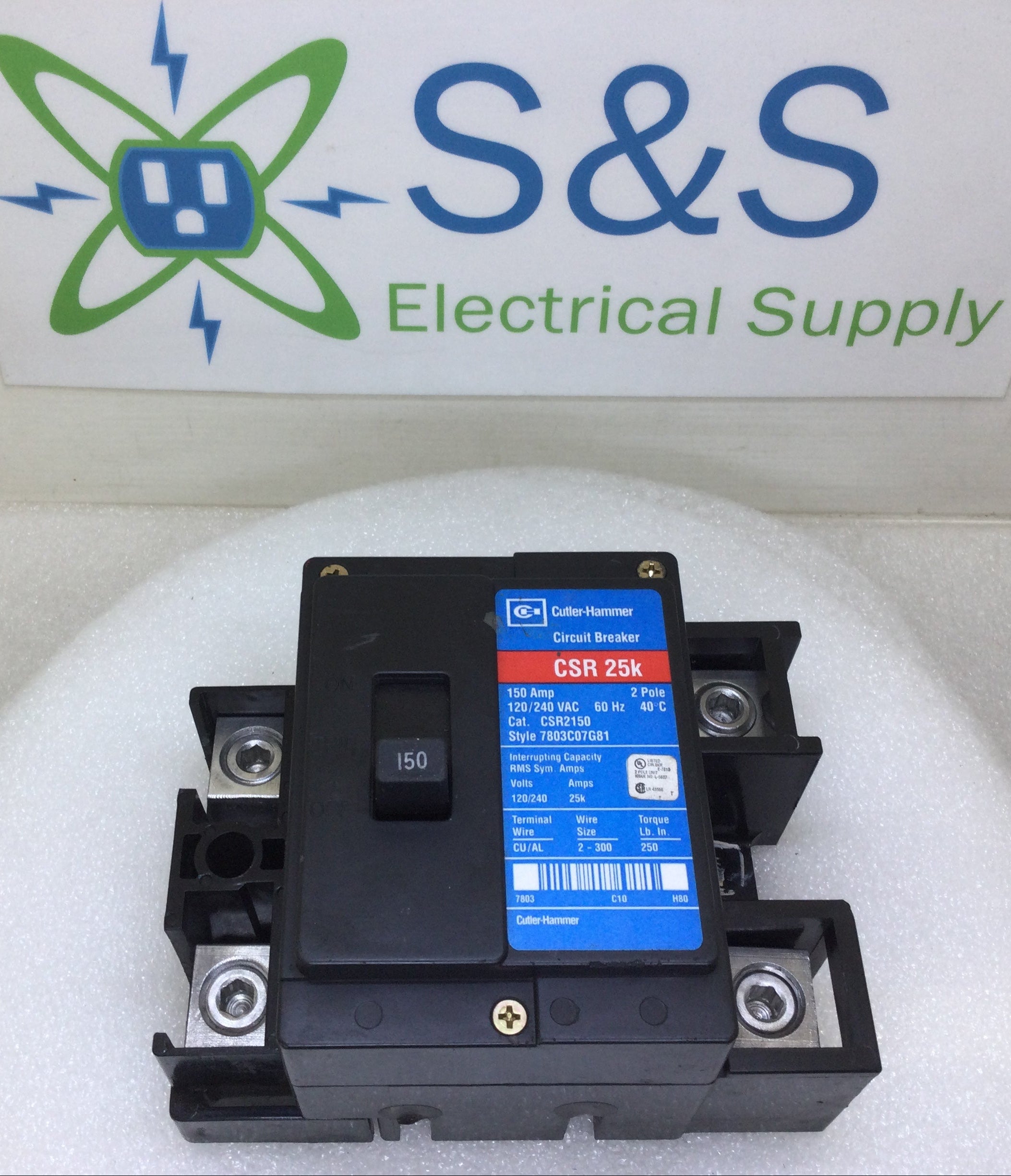 Cutler-Hammer CSR2150 150A 2 Pole 120/240v Breaker w/Load Lug Conversi