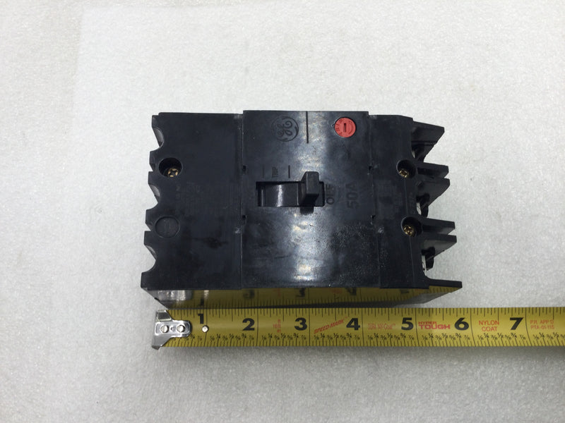 General Electric TEY350 50 Amp 3 Pole 277/480V Circuit Breaker - Sticker Face