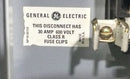 General Electric CR308 Series 30 Amp 3 Pole 600V Combination Magnetic Starter