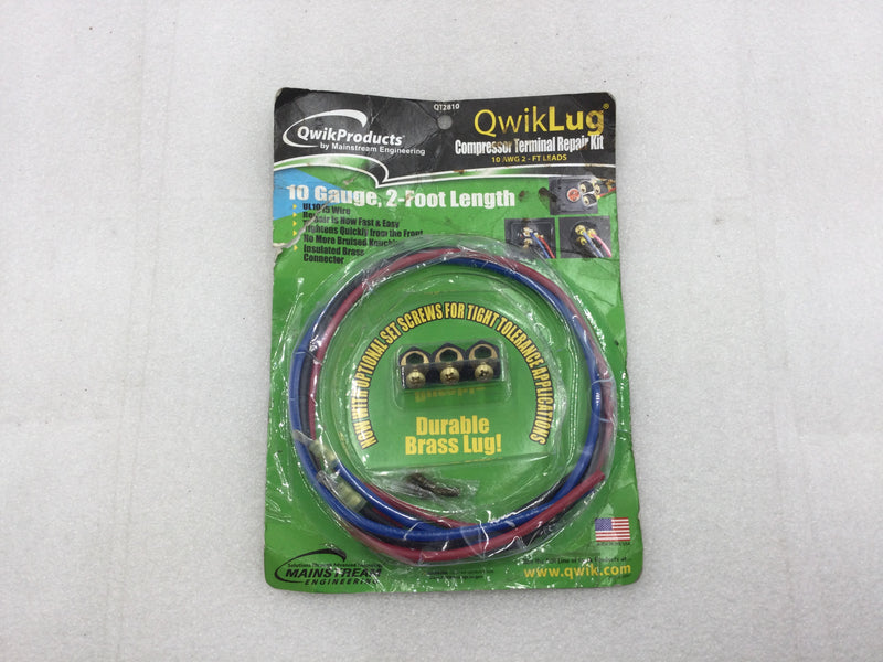 QwikLug QT2810 10 Gauge Compressor Terminal Repair Kit - 2 Foot Length