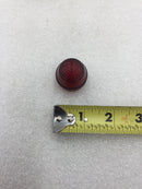 Red Plastic Pilot Light Lens 1" in Diameter