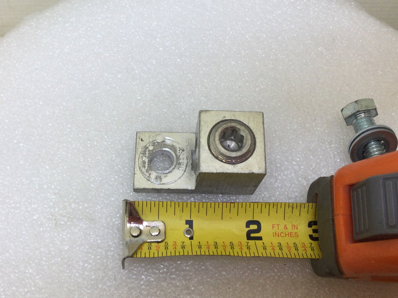 Burndy KA29U Mechanical Connector Lug 6 AWG to 250 KCMIL Ideal LA-250 2" x 1"