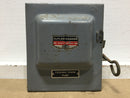 Cutler-Hammer 4143H301 30 Amp 3 Phase 240V Type D Fusible Safety Switch 8" X 8"