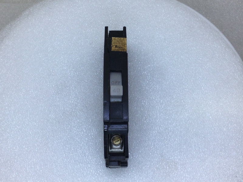 Zinsco Q140 40 Amp 1 Pole 120/240V Type T Circuit Breaker