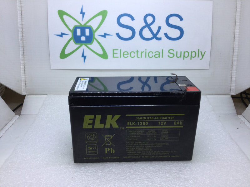 ELK ELK-1280 Sealed Lead-Acid Battery 12V 8Ah Non Spillable