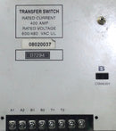 Generac 0D7294 400 Amp 2 Pole 480/600V Transfer Switch