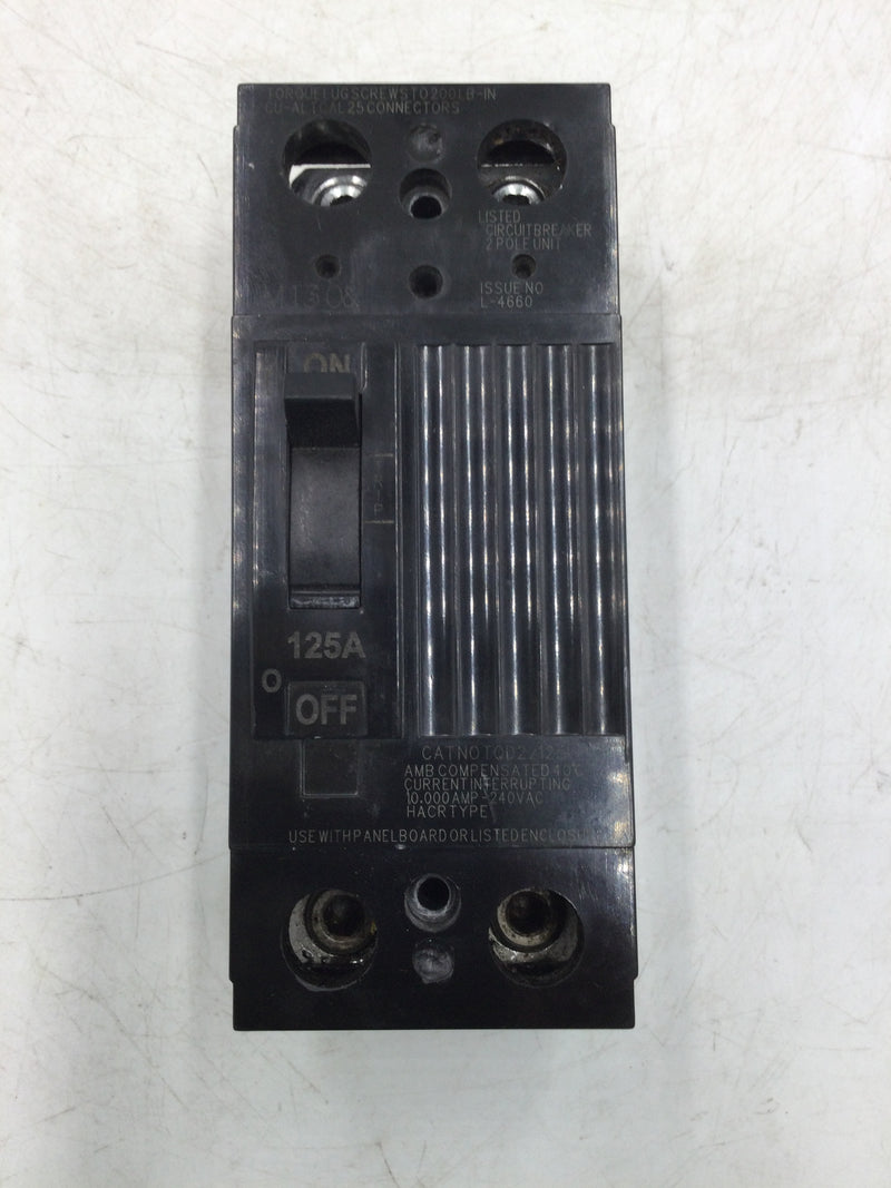 General Electric TQD22125 125 Amp 2 Pole 240 Vac Circuit Breaker