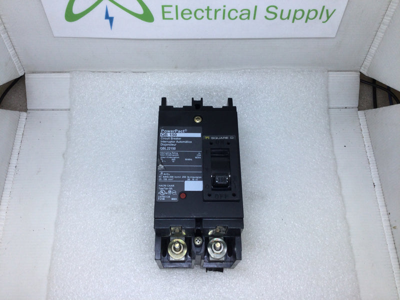 Square D PowerPact QBL22150 150 Amp 120/240v QB150 Circuit Breaker