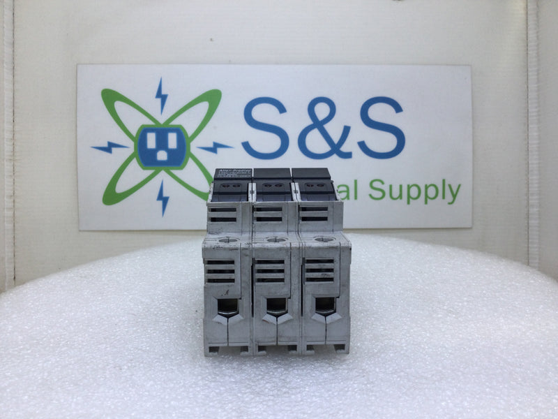 Allen-Bradley 1492-FB3C30-L 3 Pole 30 AMP 600 VAC Class CC Fuse Holder