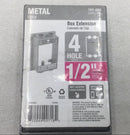 791-468 Metal 4 Hole 1 Gang 1/2" Threaded Weatherproof Box Extension