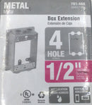 791-468 Metal 4 Hole 1 Gang 1/2" Threaded Weatherproof Box Extension