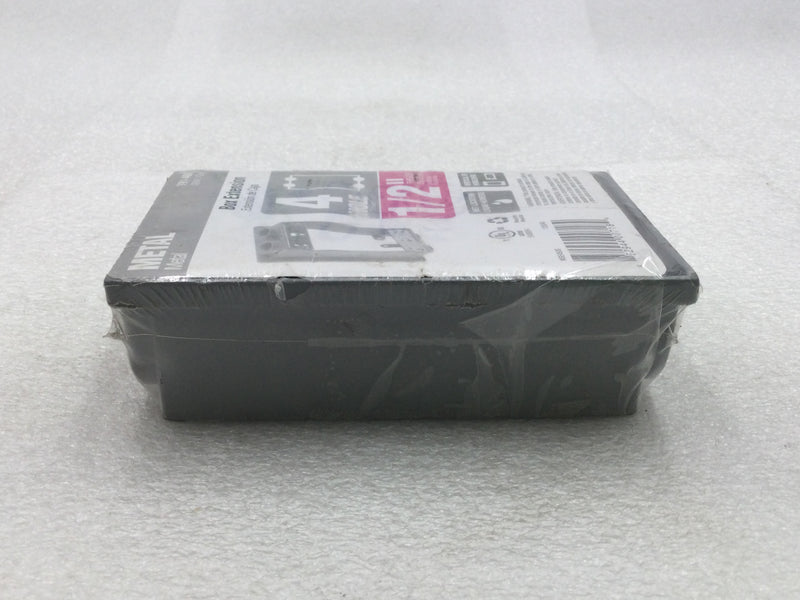 791-468 Metal 4 Hole 1 Gang 1/2" Threaded Weatherproof Box Extension