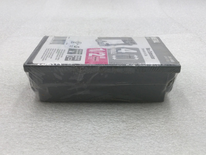 791-468 Metal 4 Hole 1 Gang 1/2" Threaded Weatherproof Box Extension