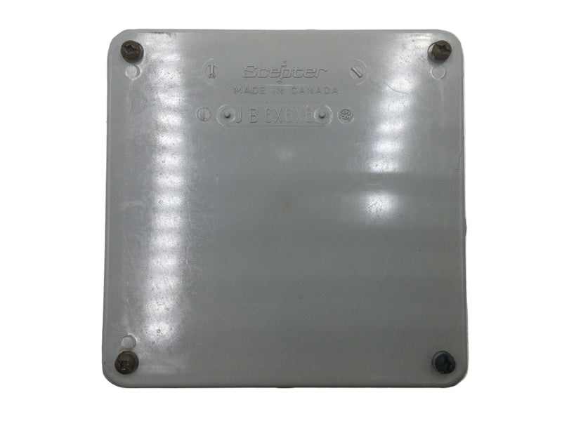 Scepter 077698 JB6x6x6 PVC Junction Box Conduit 6" x 6" x 6"