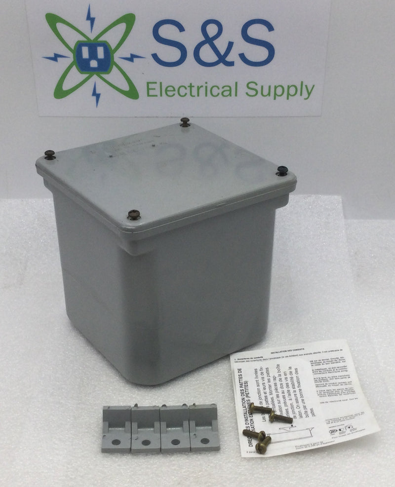 Scepter 077698 JB6x6x6 PVC Junction Box Conduit 6" x 6" x 6"