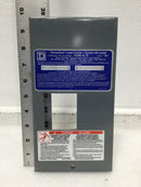 Square D HOM2-4L70 70 Amp 2 Space 120/240V Dead Front Only 9 1/2" x 5"