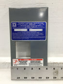 Square D HOM2-4L70 70 Amp 2 Space 120/240V Dead Front Only 9 1/2" x 5"