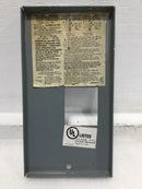 Square D HOM2-4L70 70 Amp 2 Space 120/240V Dead Front Only 9 1/2" x 5"