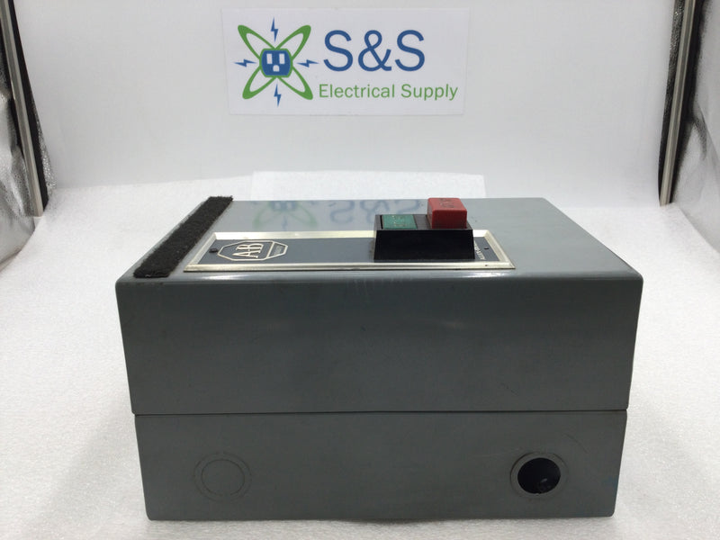 Allen-Bradley 509-AAXD 18 Amp 2 Pole Motor Starter w/120V Coil and Enclosure