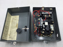 Allen-Bradley 509-AAXD 18 Amp 2 Pole Motor Starter w/120V Coil and Enclosure
