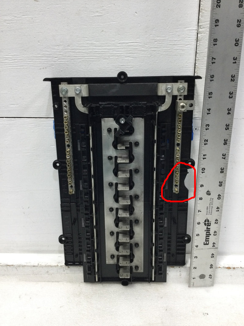 Eaton BRP20B100V25 100 Amp 20 Space 120/240V Load Center Guts Only 9"X16"-Flaw