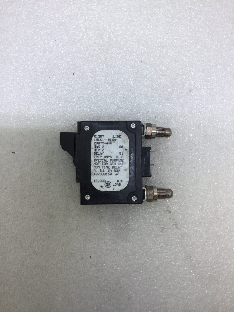 Airpax LMLK1-1RLS4-29877-4-0 80 Volt 15 Amp Breaker