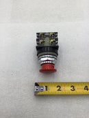 GE CR104PBM91R5 35MM Red Mushroom Head Push Button Switch 10 Amp 600 VAC