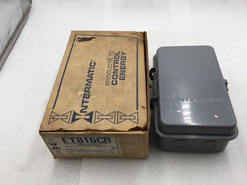 Intermatic ET816CR Electronic DPDT 7 Day Astronomic Time Switch 5 Amp 120 VAC