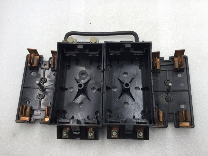 Wadsworth Dual 200 Amp 2 Pole Main Fuse Pullout Holders and Base