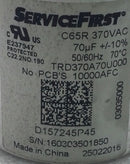 ServiceFirst D157245P45 C65R 70uF +/-10% 370V 50/60Hz Capacitor
