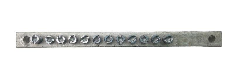 14 Position 4-14AWG 120/240V Grounding Bar 6 5/8" x 1/2"