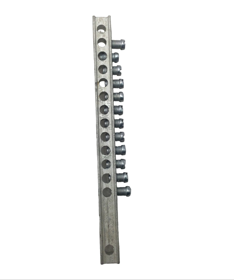 14 Position 4-14AWG 120/240V Grounding Bar 6 5/8" x 1/2"