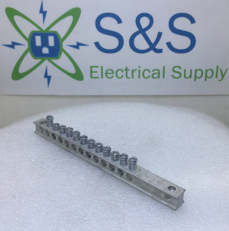 14 Position 4-14AWG 120/240V Grounding Bar 6 5/8" x 1/2"