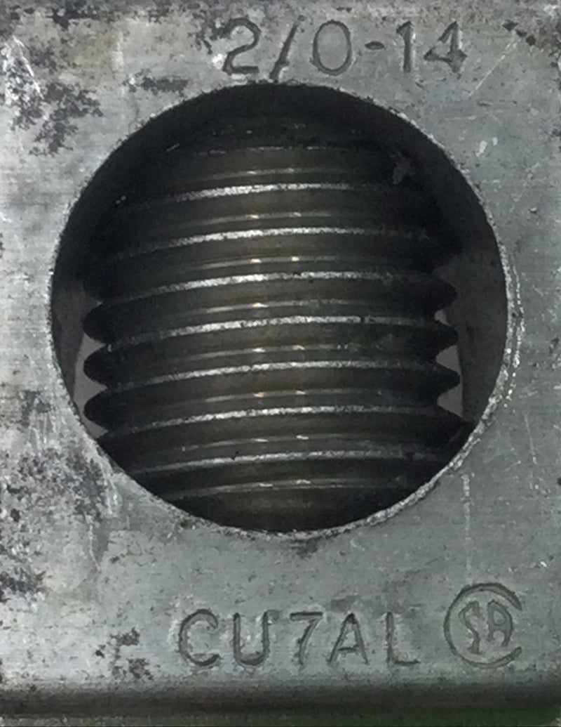 14 Position CMC CA-76 4-14 AWG 120/240V Grounding Bar 5 1/4" x 1 1/4"