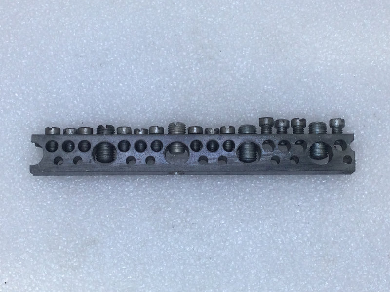 ITE 17 Position 4-14 AWG 120/240V Grounding Bar 5 1/4" x 5/8"