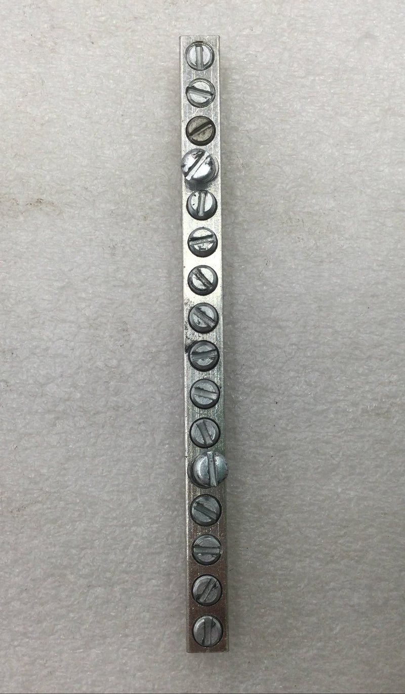 ITE EQ2UD 16 Position 4-14 AWG 120/240V Grounding Bar 5 1/2" x 1/2"