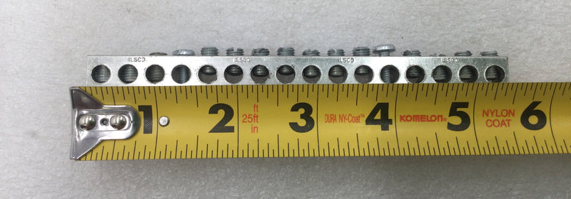 ITE EQ2UD 16 Position 4-14 AWG 120/240V Grounding Bar 5 1/2" x 1/2"