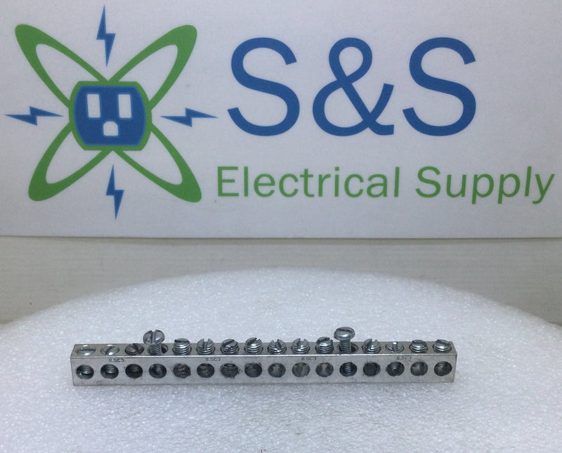 ITE EQ2UD 16 Position 4-14 AWG 120/240V Grounding Bar 5 1/2" x 1/2"