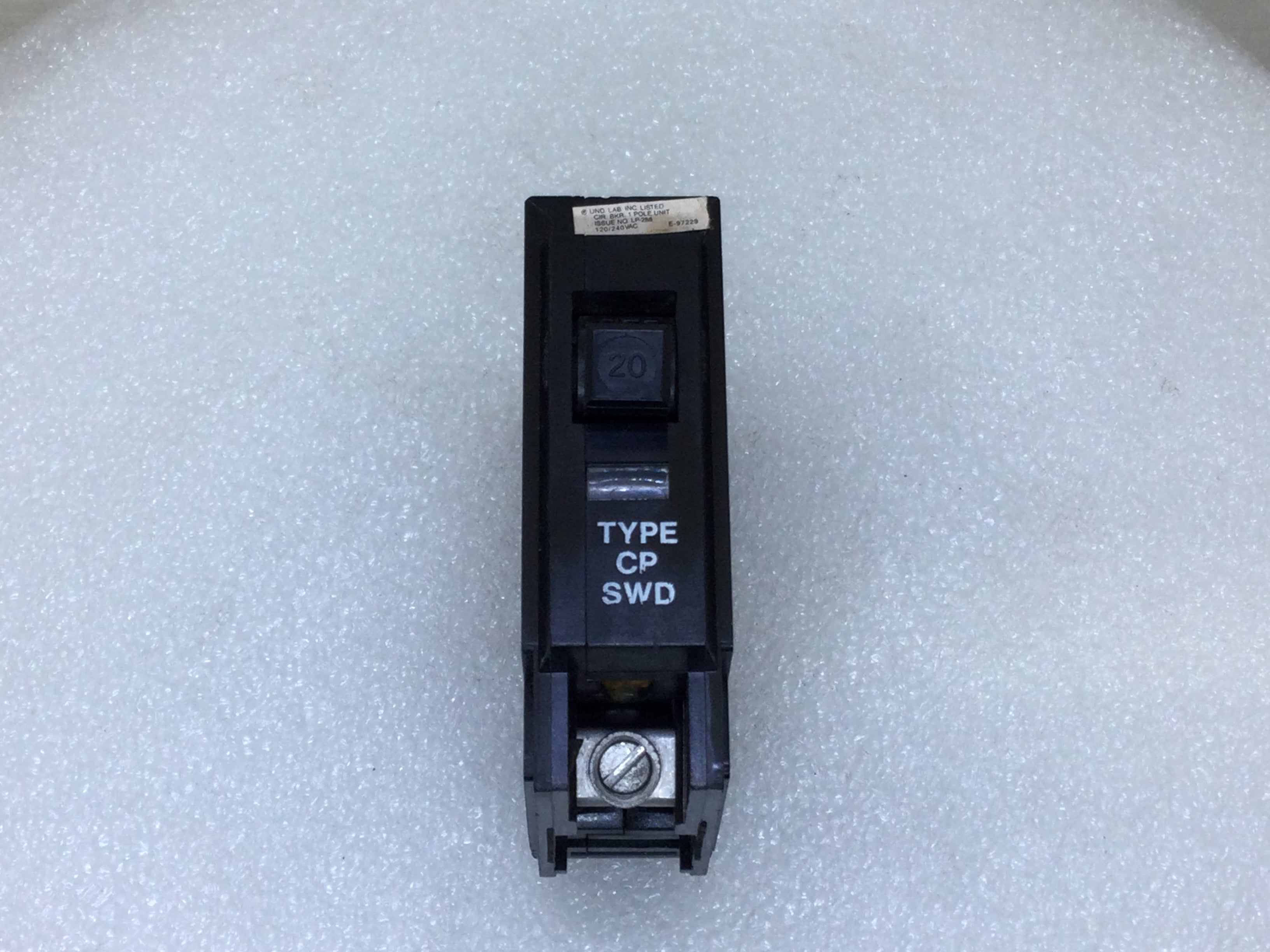 JTC CP120 20 Amp 1 Pole 120/240V Type CP Circuit Breaker