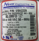 Amrad USA2229 80.0MFD +10%/-5% 370/440V 50/60Hz 70c/-40c Capacitor