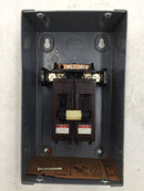 Wadsworth 402S/F Circuit Breaker Enclosure w/2 Single Pole 15 Amp Breakers