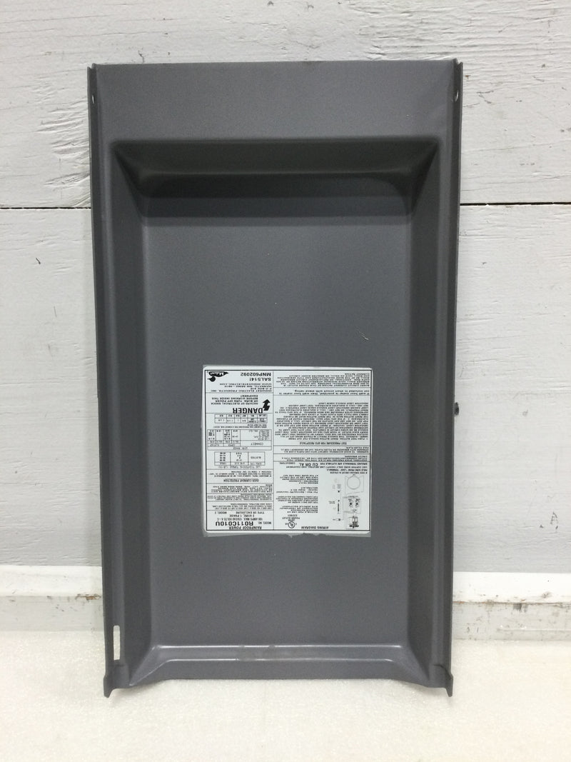 Milbank R011C010U Meter Cover/Door Only 100 Amp 120/240V Nema 3R 17 1/4" x 9 1/4"