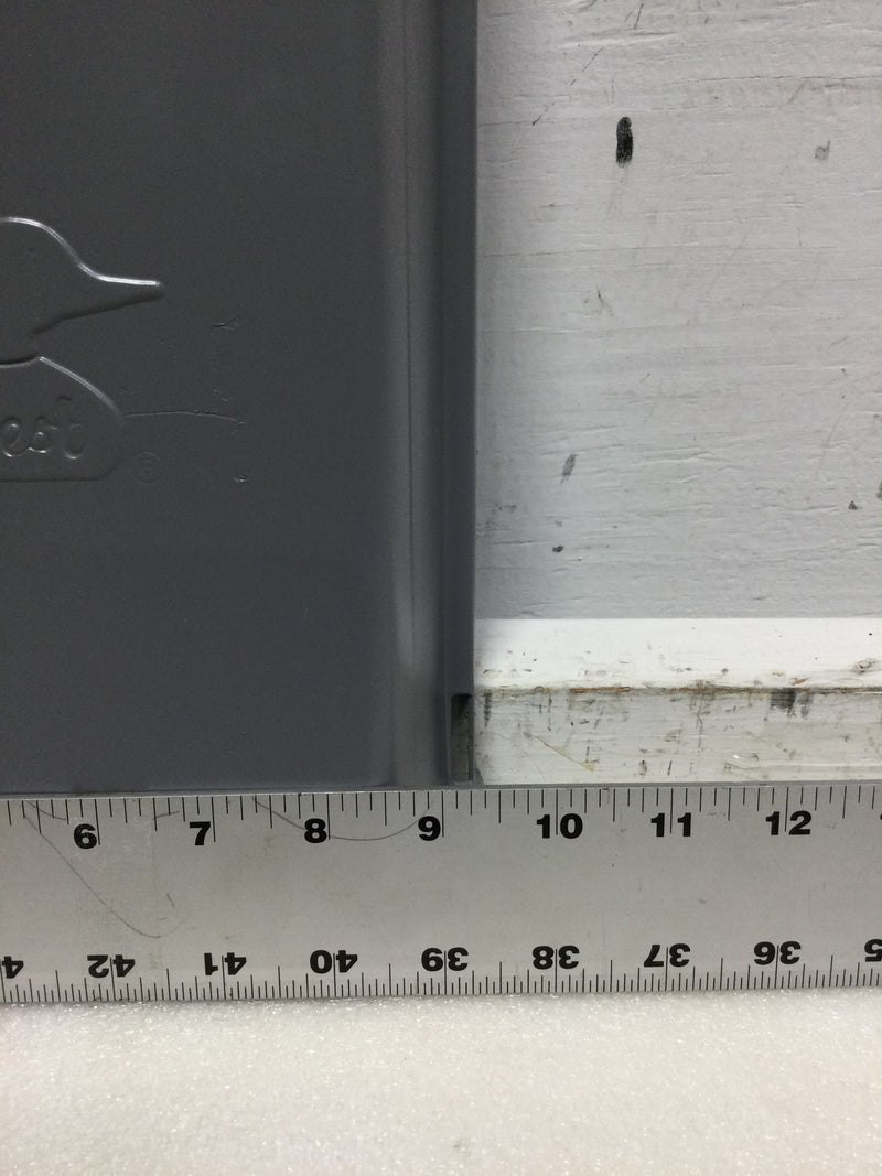 Milbank R011C010U Meter Cover/Door Only 100 Amp 120/240V Nema 3R 17 1/4" x 9 1/4"