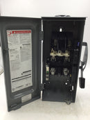 Square D D222NRB 60 Amp 2 Pole 240V Fusible Safety Switch 14 3/4" x 7 1/2"