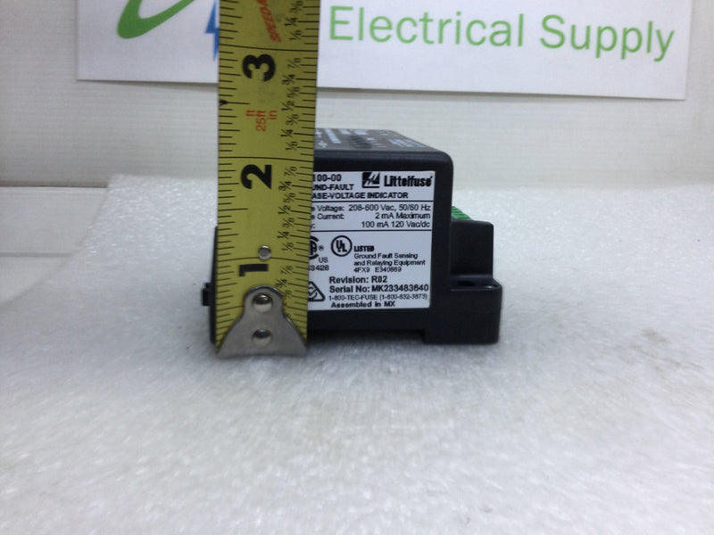 Littlefuse EL3100-00 Ground-Fault & Phase-Voltage Indicator Rev R02 208-600V 50/60Hz
