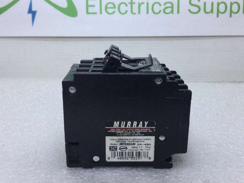 Murray MP220240 2 Pole 40A/20A-20A/40A 120/240VAC Quad Type MP Circuit Breaker