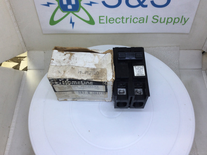 Square D HOM280 80 Amp 2 Pole 120/240V Circuit Breaker - White Sticker