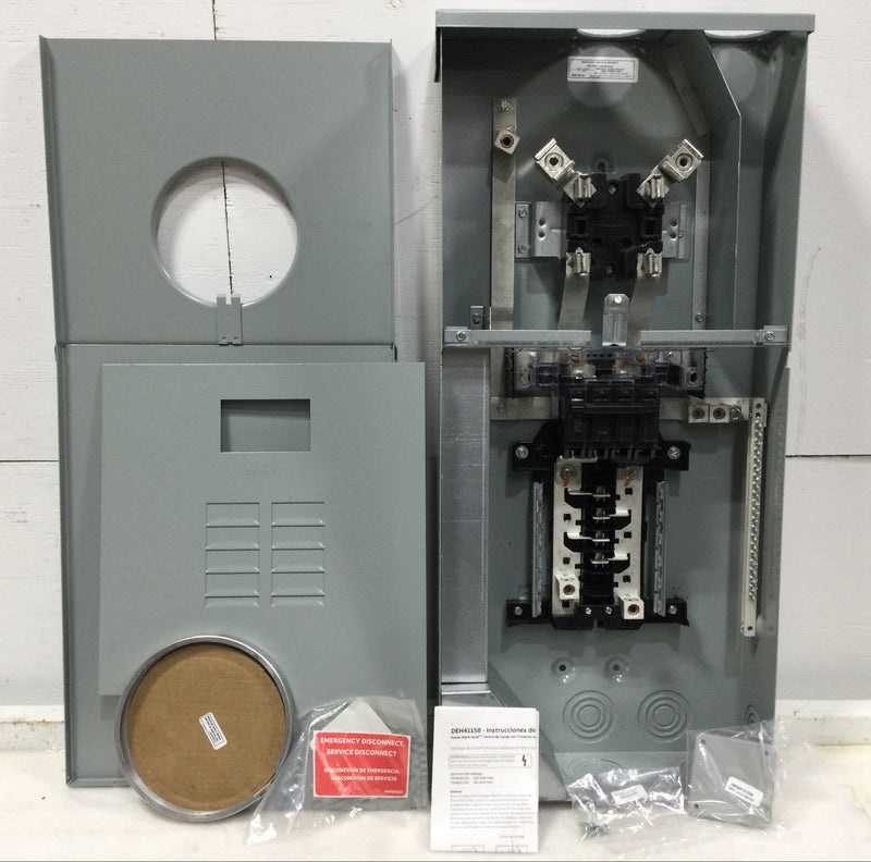 GE TSM820CSFLP 200 Amp 8 Space 240V Main Breaker Meter Socket/Load Center