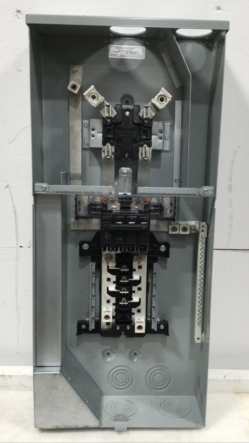 GE TSM820CSFLP 200 Amp 8 Space 240V Main Breaker Meter Socket/Load Center
